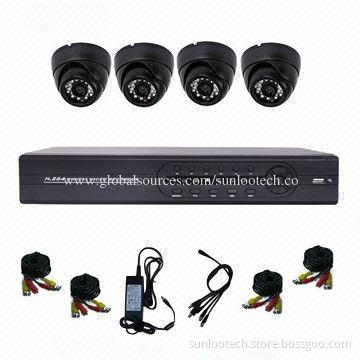 Security System Camera with 4-piece Sony 600TVL, P2P Function